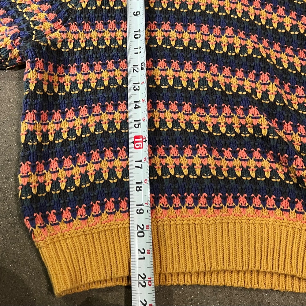 Vintage Universal Thread Yellow Pink Striped Knit… - image 6
